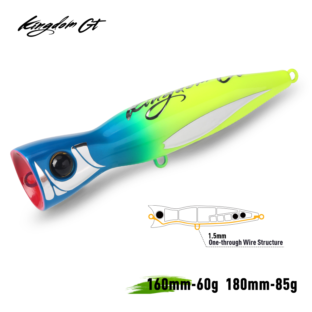 Fishing Lure Buzzbait - キングダム GT トップウォーターポッパー釣りルアー 160 ミリメートル 185