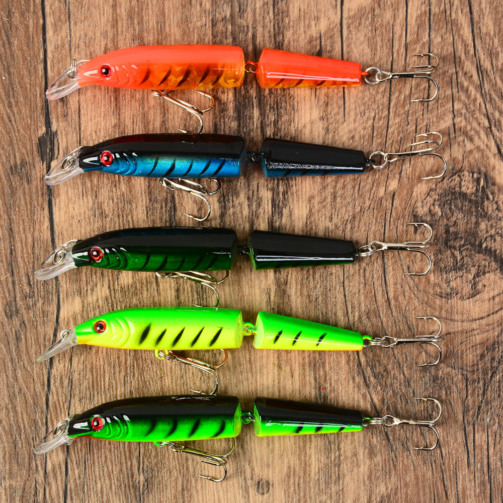 Fishing Lure Jerkbait - 5個入りフローティングミノージャークベイトルアー、人工プラスチック製ハードベイト、バス、トラウト、パイク用釣り具