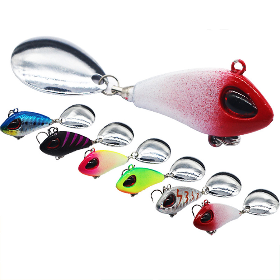 Fishing Lure Blade Bait - メタルバイブフィッシング マイクロスピナーベイト バス トラウト スピナーバイブ シンキングスピナーベイト