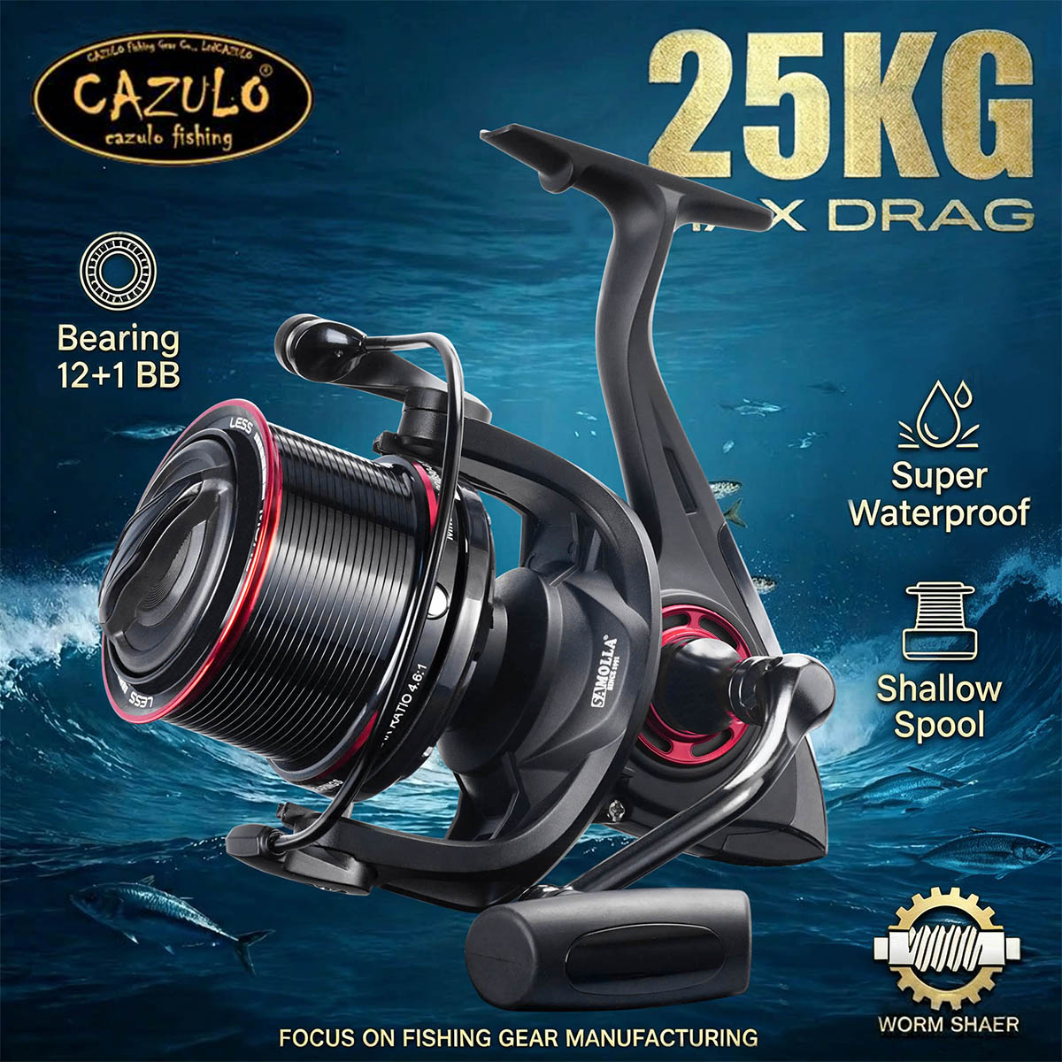 CAZULO ロングキャストスピニングリール ビーチ＆海水サ - Daiwa Reel Bg のレビューと価格