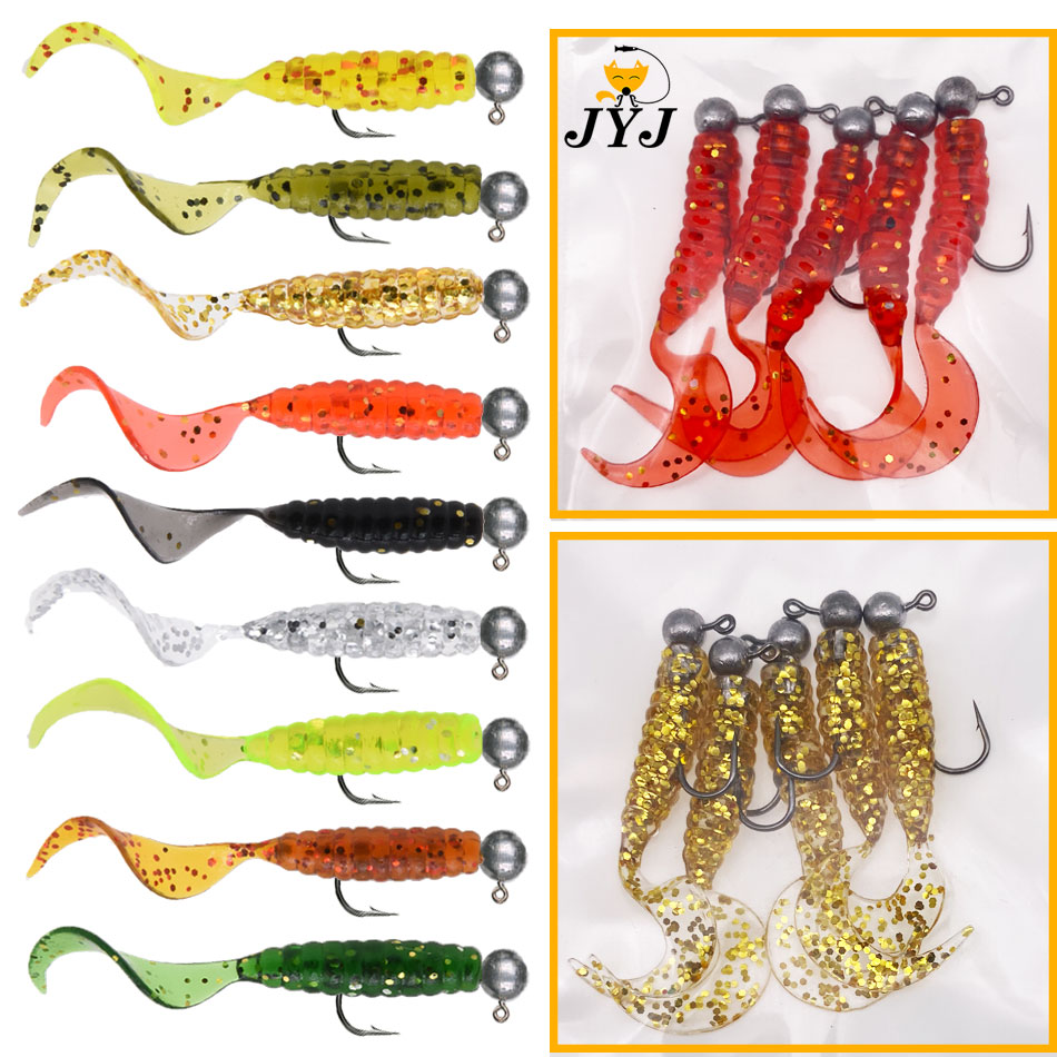 Jyj 5ピース/バッグ1グラムのジグフック4センチメートル - Fishing Lure Soft Plastic のレビューと価格