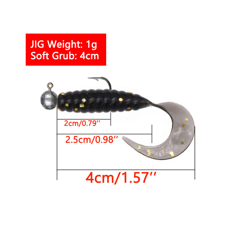 Jyj 5ピース/バッグ1グラムのジグフック4センチメートル - Fishing Lure Soft Plastic のレビューと価格
