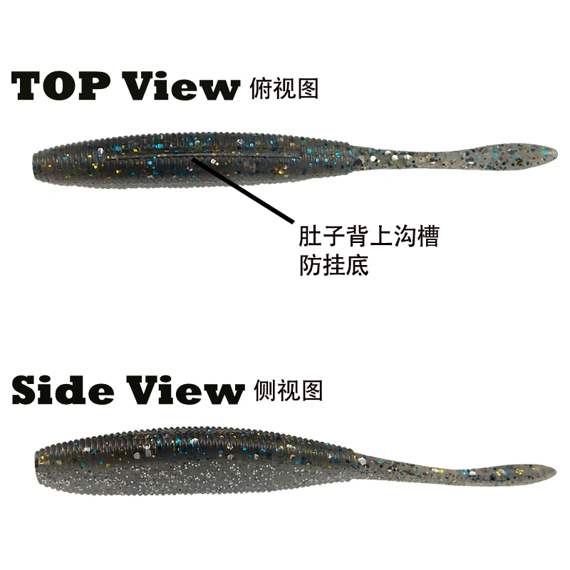 ESFISHING ドライブシャッド 100mm 8個入り  - Fishing Lure Soft Plastic のレビューと価格