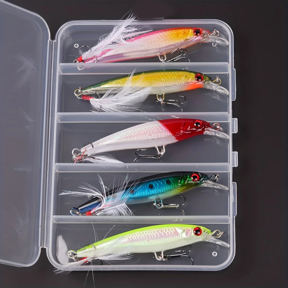 3Dレーザーアイミノールアー,フェザー付きハードベイト,最大 - Fishing Lure Accessories のレビューと価格