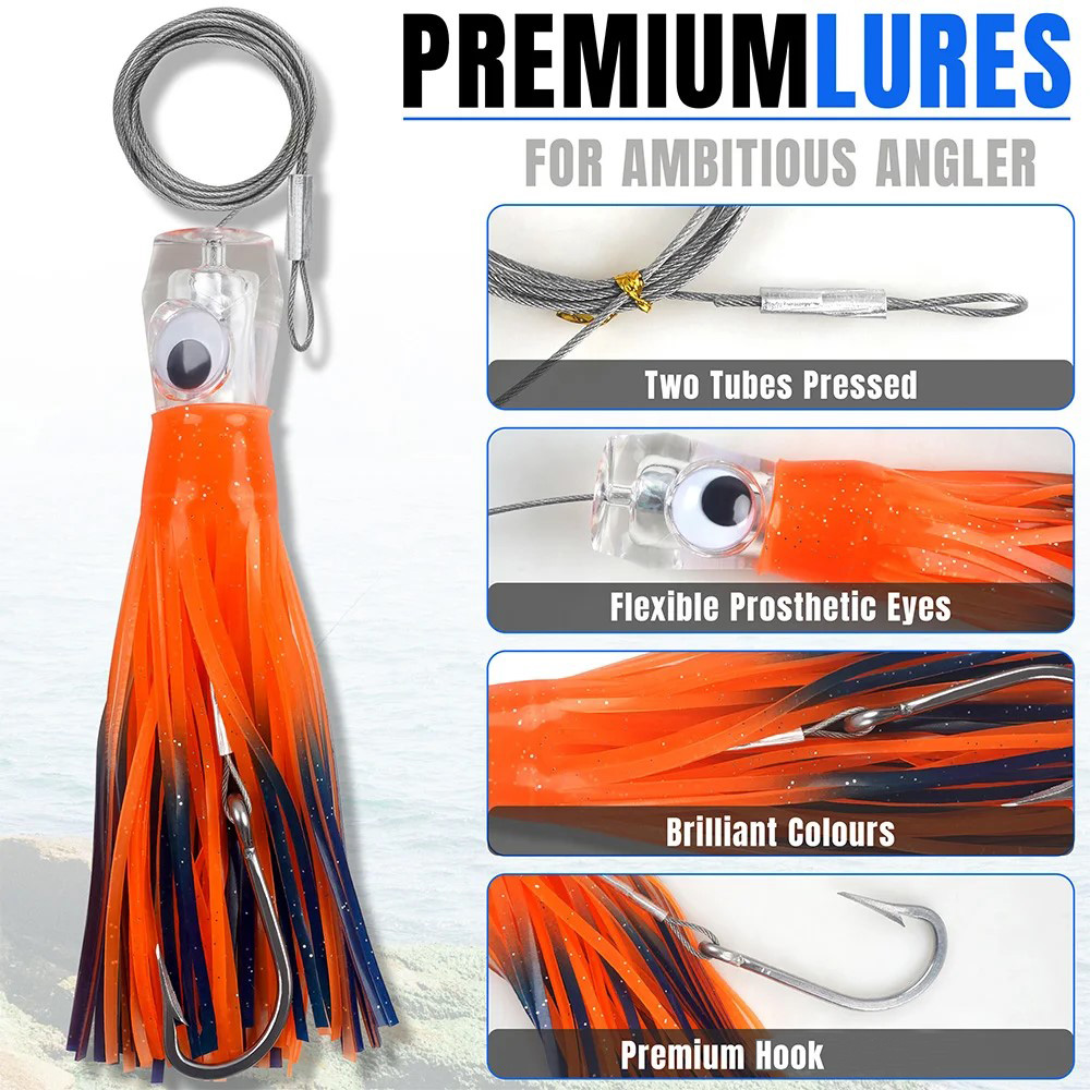 6個入りソルトウォーター トローリング ルアー イカ スカー - Fishing Lure Buzzbait のレビューと価格