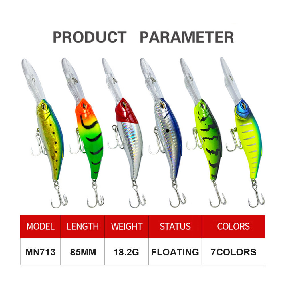 8.5 センチメートル 18.2 グラム釣りルアーフローティ - Fishing Lure Jerkbait のレビューと価格