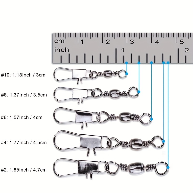 50/200個入りバレルスナップスイベル釣りアクセサリー、ボ - Fishing Lure Spinnerbait のレビューと価格